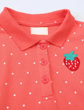 Strawberry Embroidered Polka Dot Long Sleeve Dress - Mini Taylor