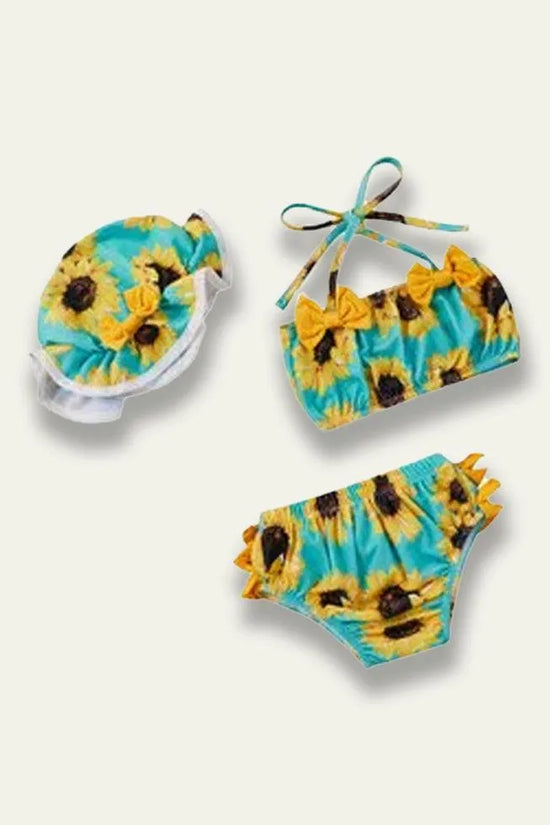 Sunflower Printed Swim Suit - Mini Taylor