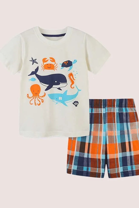 Underwater World Plaid Set - Mini Taylor