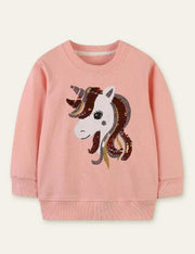 Unicorn Appliqué Sweatshirt - Mini Taylor