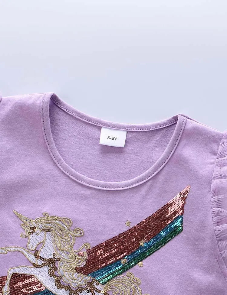 Unicorn Embroidered Mesh Party Dress - Mini Taylor