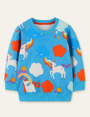 Unicorn Rainbow Printed Sweatshirt - Mini Taylor