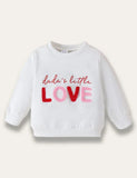 Sweatshirt mit LIEBE-Applikation zum Valentinstag
