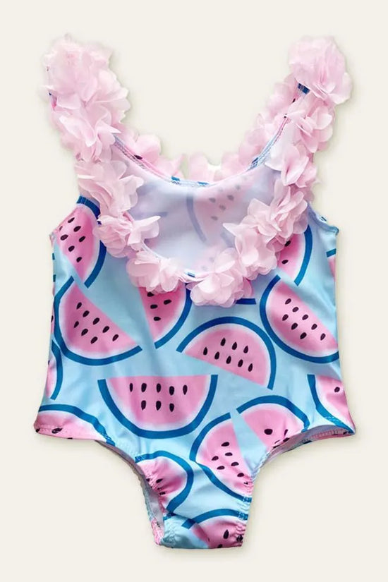 Watermelon Printed Flower Swimsuit - Mini Taylor