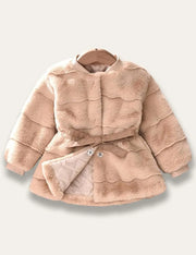 Winter Waisted Plush Coat - Mini Taylor